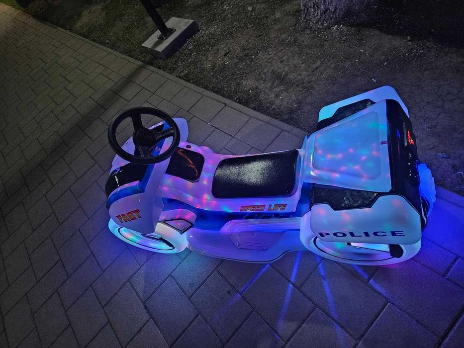Motocicletă electrică pentru copii cu lumini LED, muzică, Police