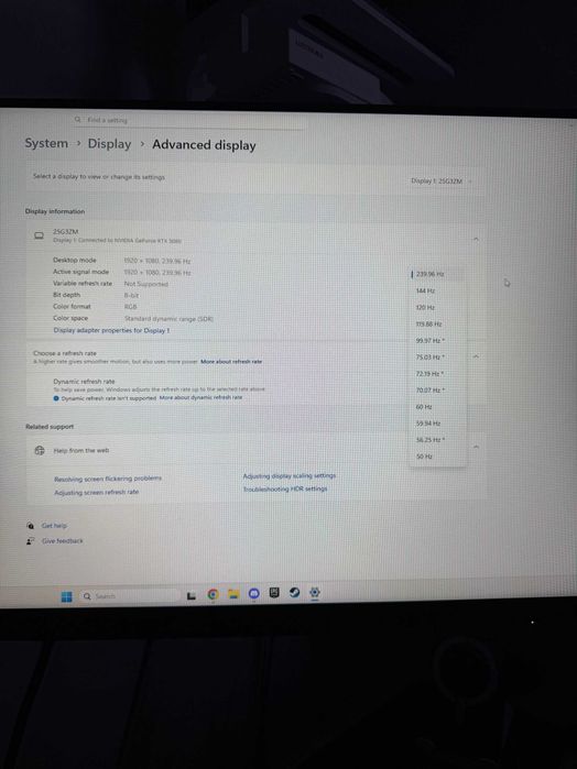 Monitor Gaming LED VA AOC 24.5" FULL HD 240HZ, negru