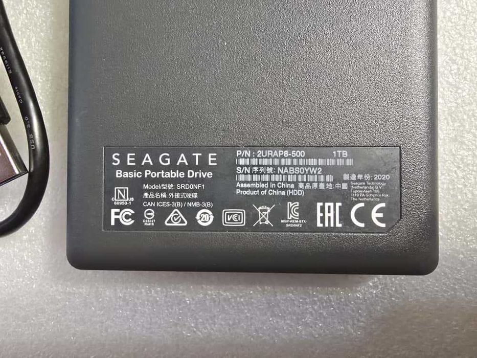 Hard Disk extern portabil Seagate Basic, 1TB, USB 3.0, 2.5 inch, Gri