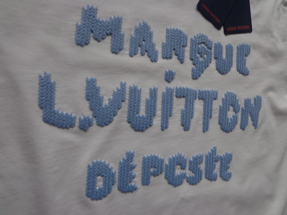 Мъжка тениска Louis Vuitton Embroidered Signature T shirt