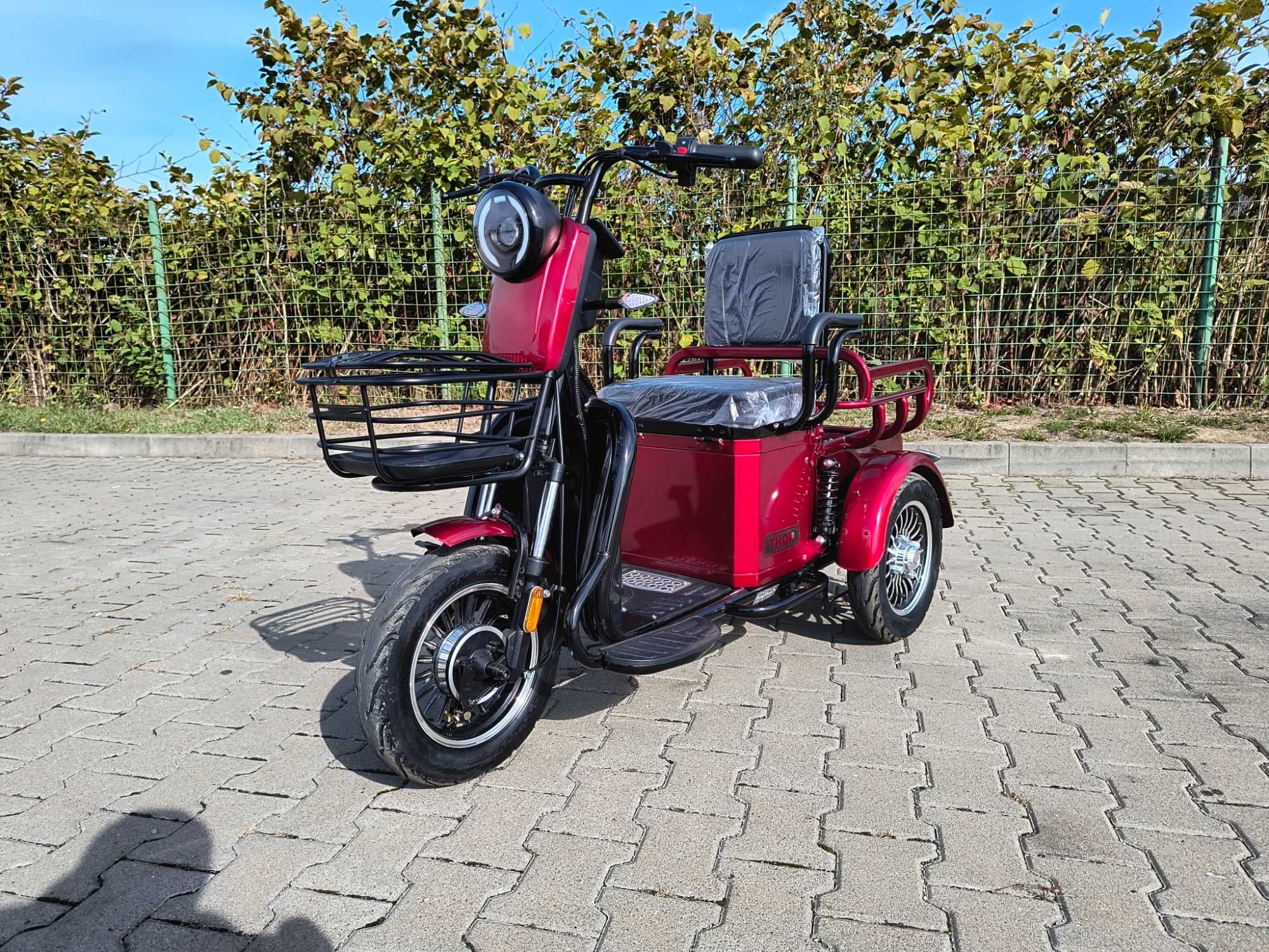 Triciclu electric THOR NEO- fara permis, verde/rosu/visiniu