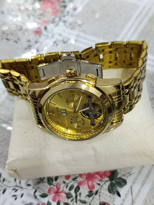 Наручные мужские механические часы, оригинал фирма Tevise, автоподзаво