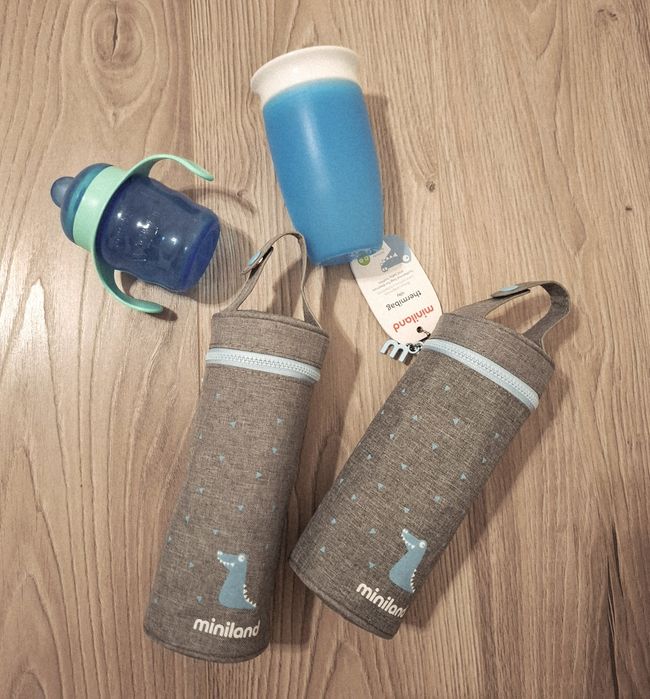 Cană munchkin 360 noua și cană Philips și protecții termoizolante