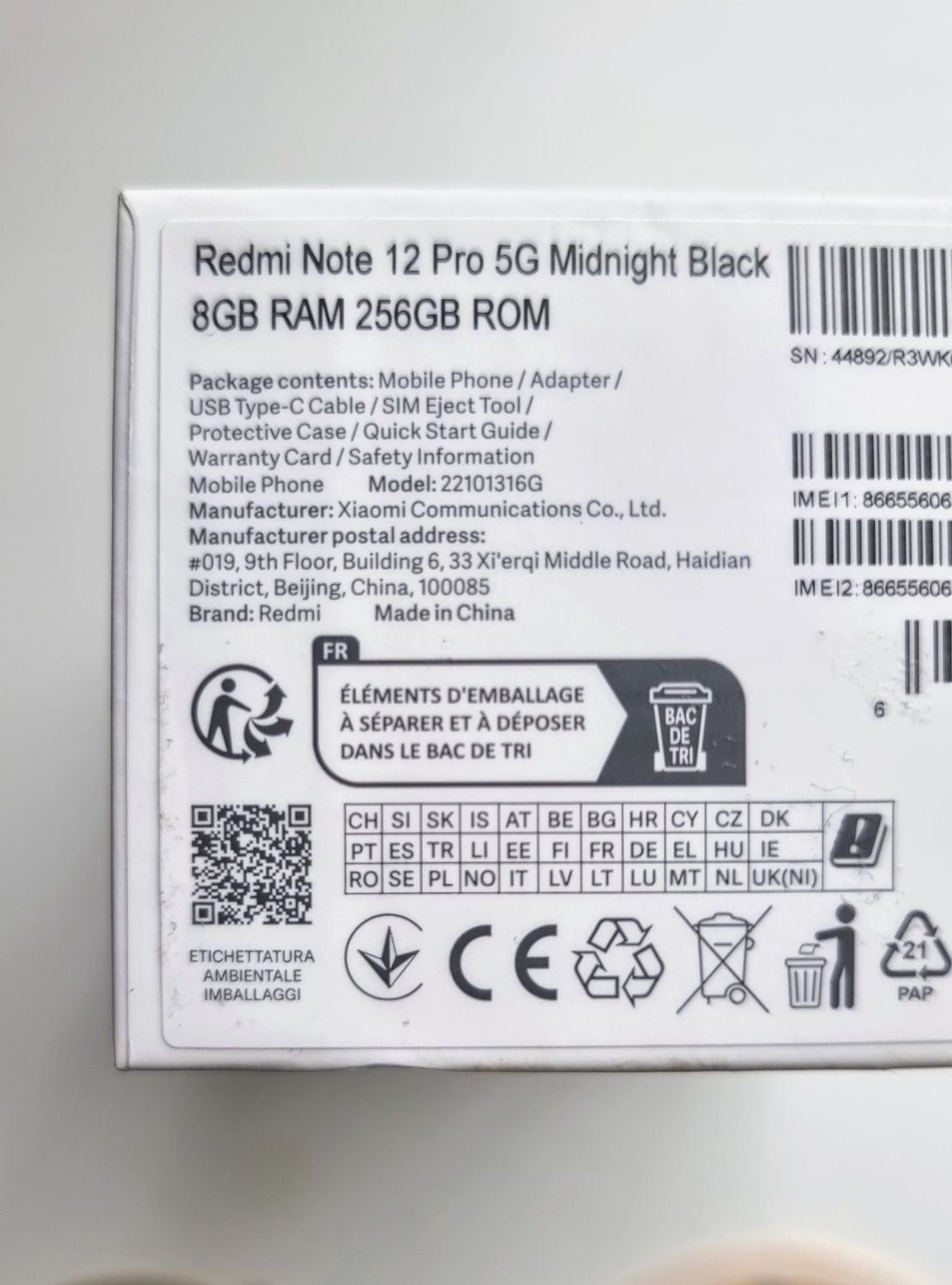 Telefon mobil Redmi Note 12 Pro 8GB RAM+256GB Sigilat