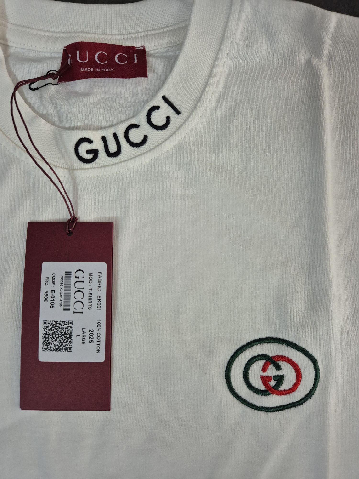 РАЗПРОДАЖБА! Оригинална мъжка тениска Gucci - Размер Л