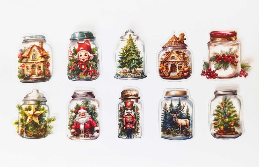 Комплект красиви коледни стикери - 50 бр.