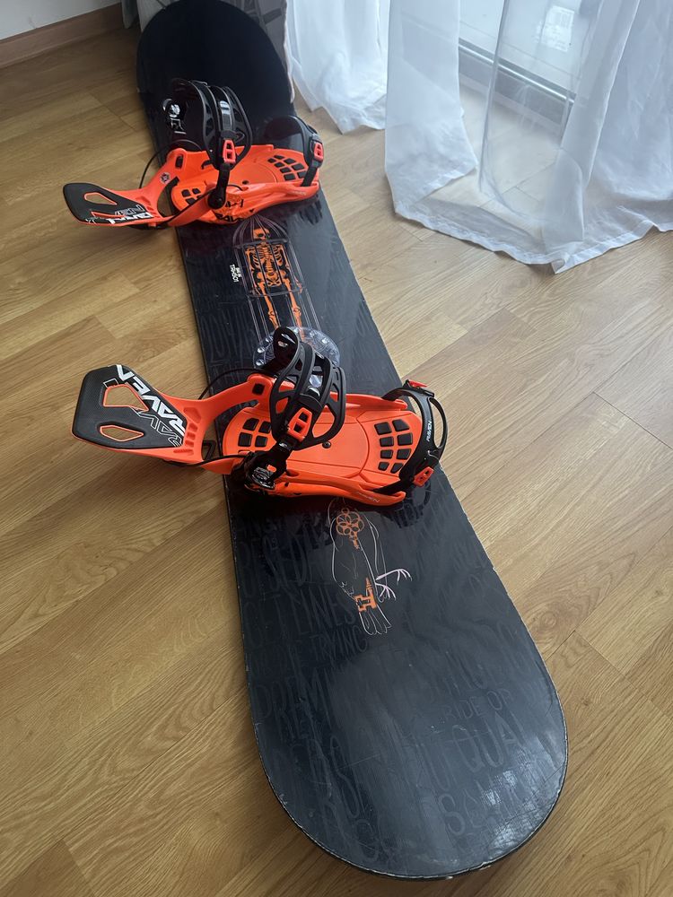 Snowboard Rossignol 166W cu legaturi Raven(XL) quickrelease