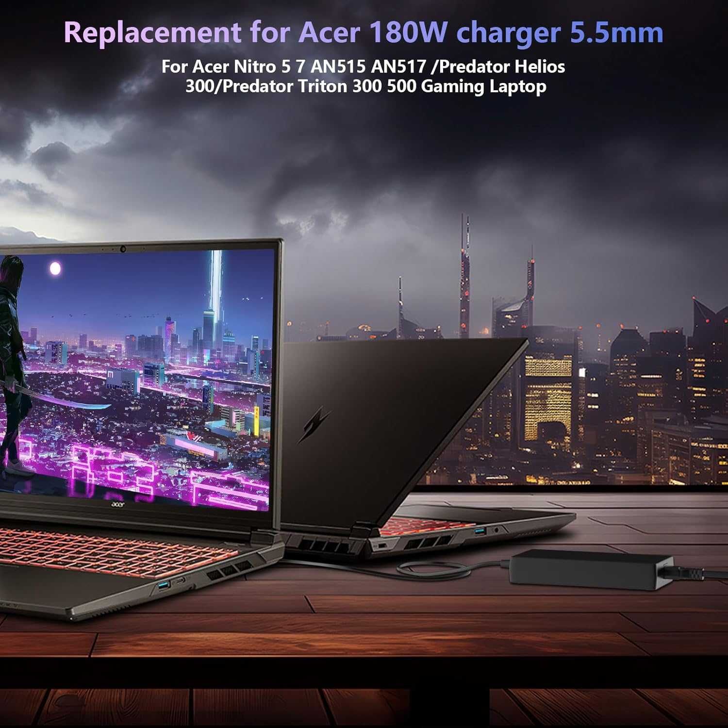 180W AC адаптер за Acer Nitro, Predator Triton/Helios