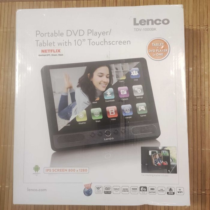 Таблет Lenco 10" и DVD плеър - 2в1