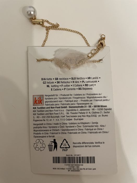 Lanț cu medalion perla nou