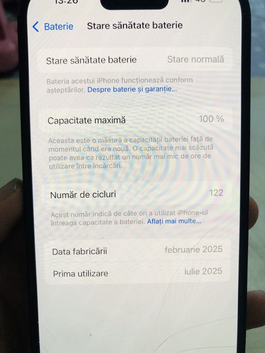 Iphone 15 E-Sim Bateria 100% Originala