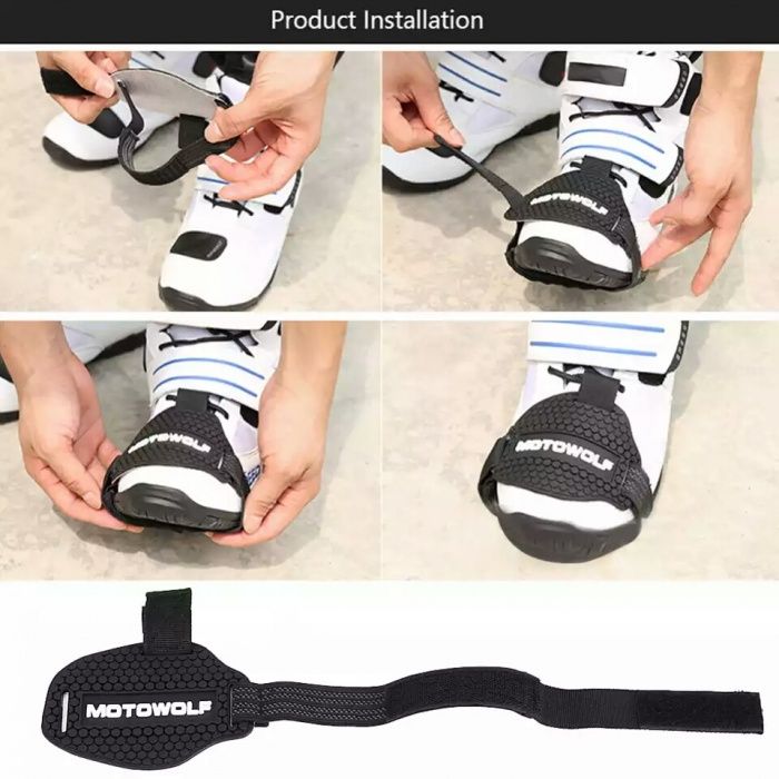 Новая, Универсальная - Защитная накладка для обуви мотоциклиста.
