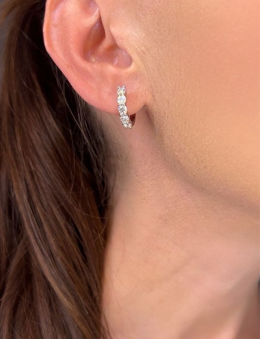 Cercei Hoops 2 CT Moissanite