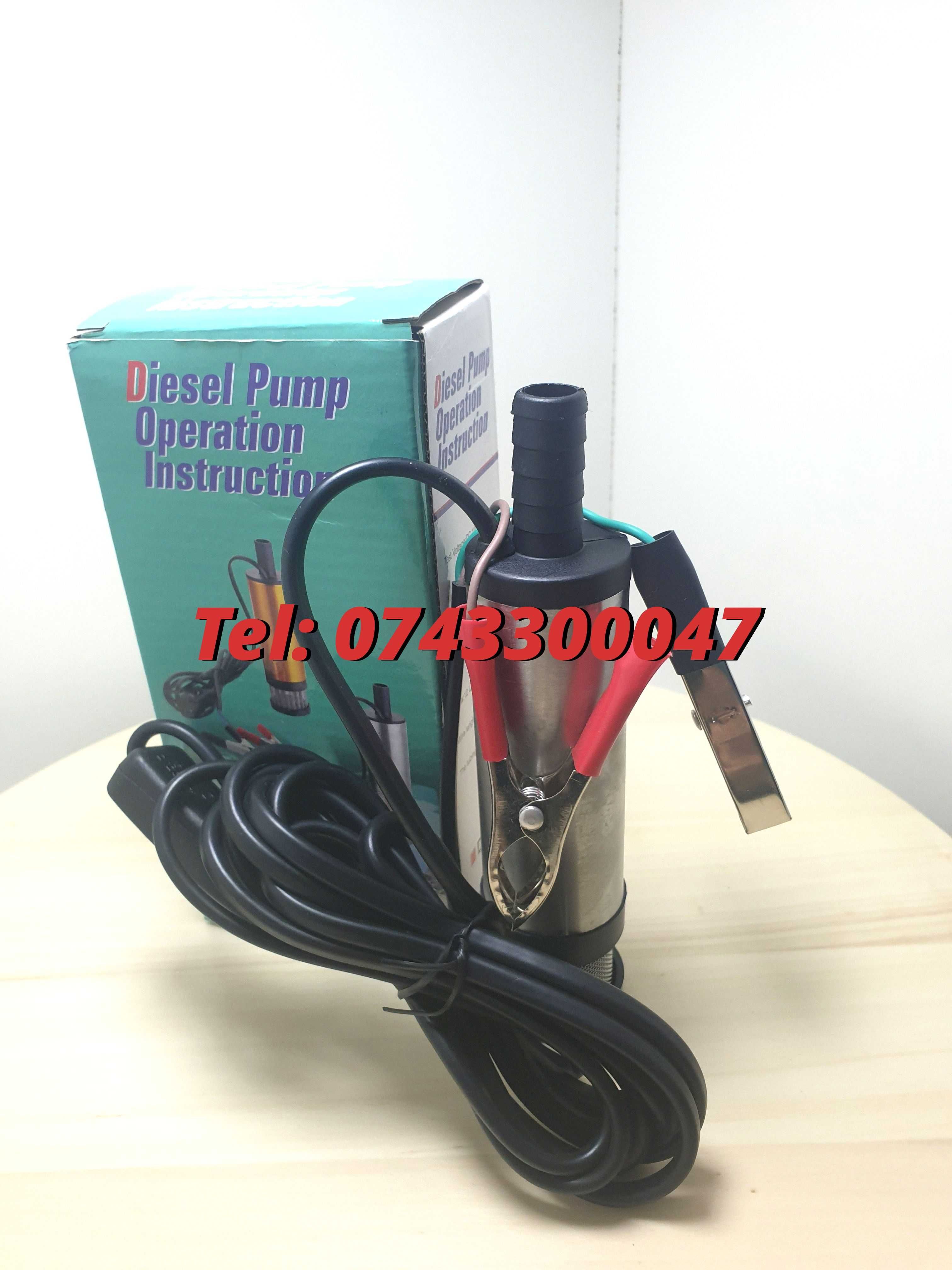 Pompa Pentru Motorina Si Ulei La 12v Debit 12lmin Corp Inox