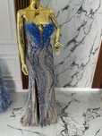 Rochie nasa albastra cu pietre bujuterie