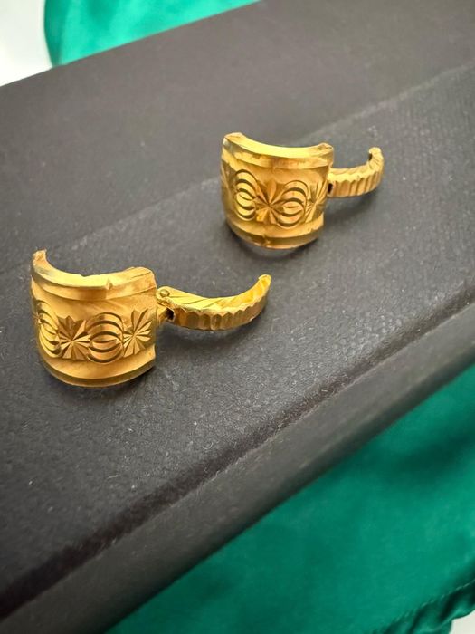 Cercei din aur 22K– model elegant, lucrătură fină