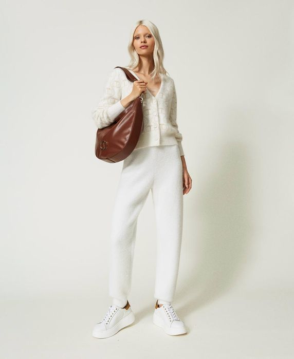 Пуловер с ангора и люрекс Twinset,размер L/XL, ново с етикет!