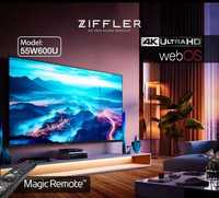 Телевизор ZIFFLER 55 4K ULTRA HD/ Web OS/ Безрамочный /Мультипульт