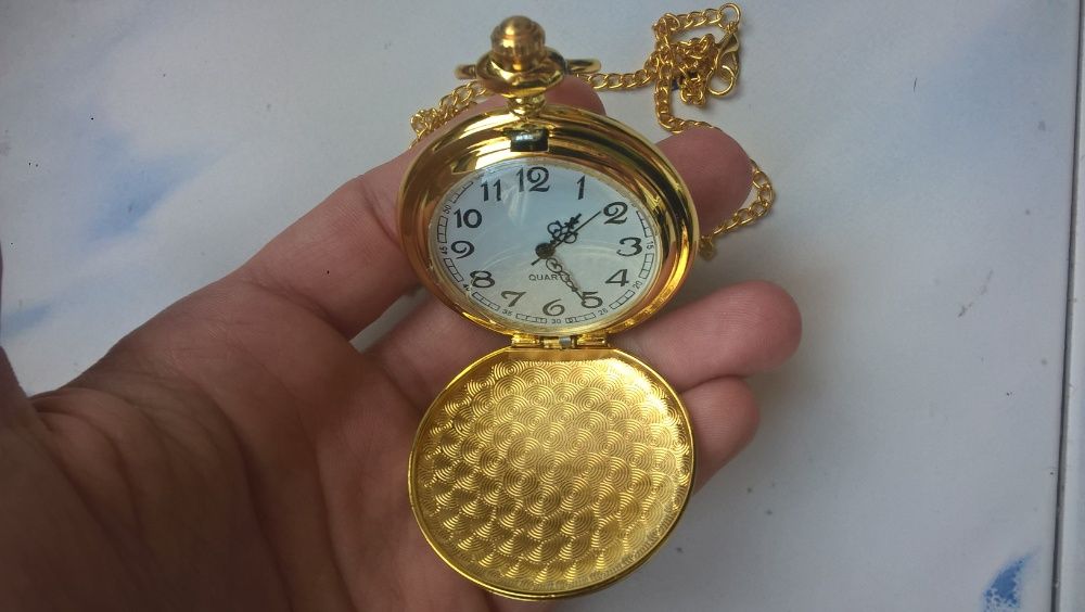 ceas de buzunar placat cu aur