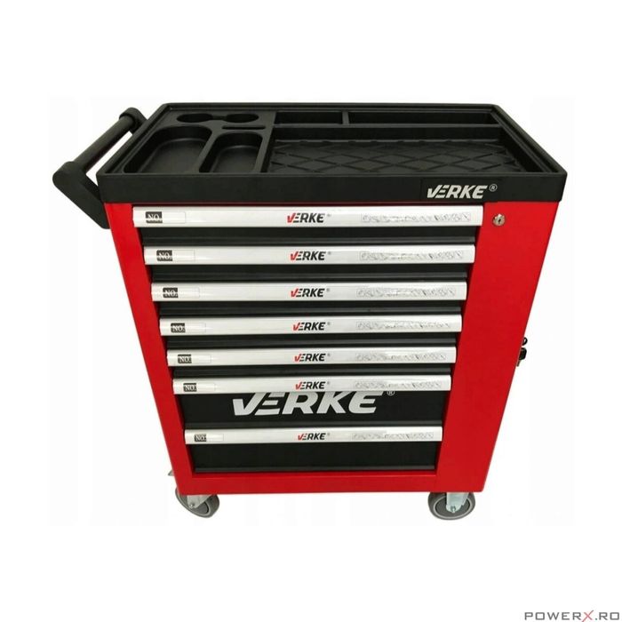 Dulap scule 7 sertare echipat cu 166 piese Verke