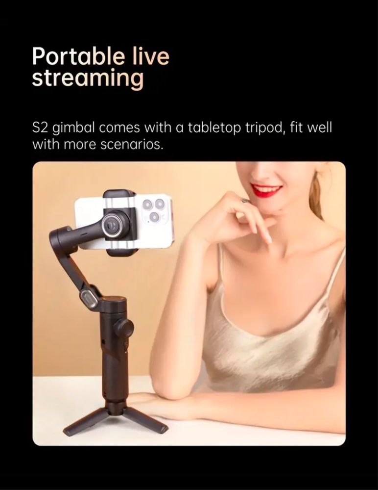 GIMBAL / Stabilizator portabi cu 3 axe pentru telefon
