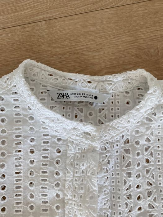 Rochie Zara tip tunica din broderie sparta, XS