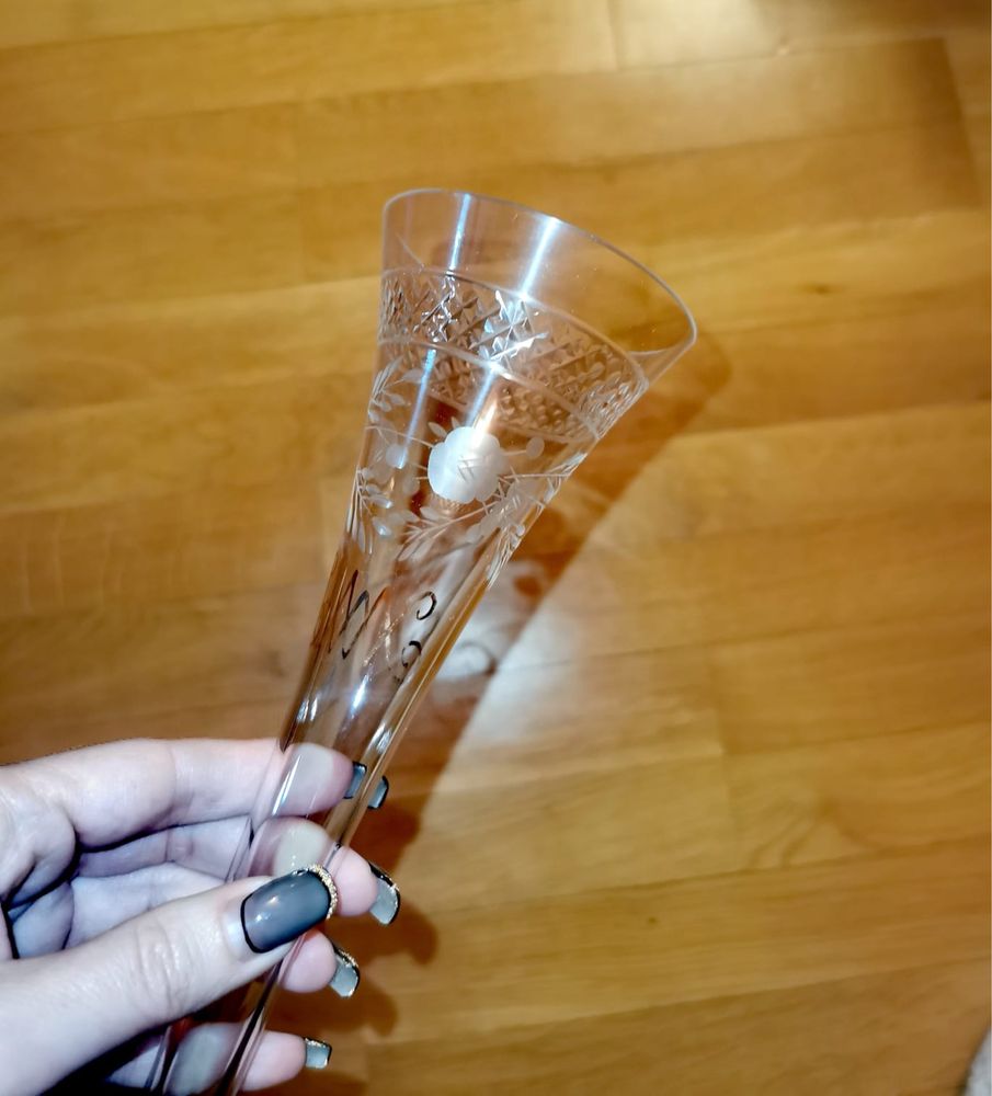 Чаши кристални за шампанско WMF Crystal Champagne Flutes 1920г. 5 бр.