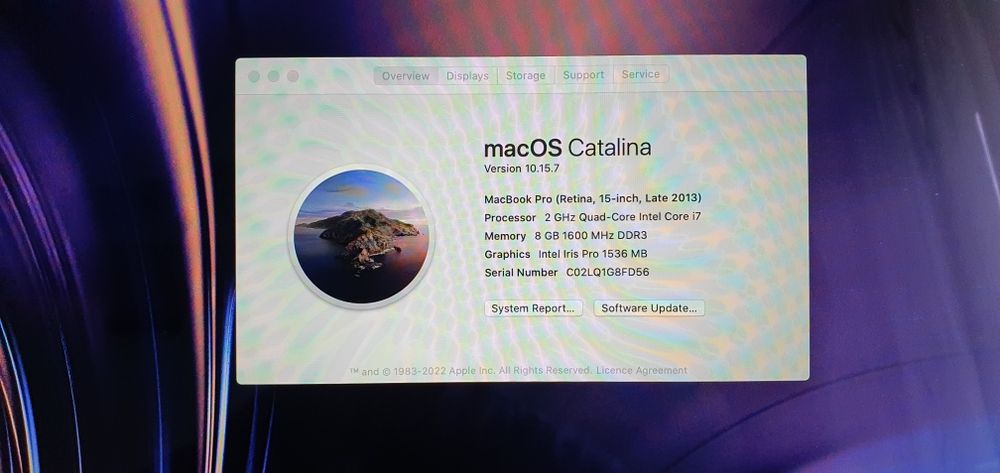 Macbook pro 15 inch late 2013 73 cicluri incarcare i7 8gb ram 512