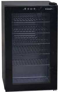 Шкаф холодильный со стеклом COOLEQ TBC-65 черный, барный холодильник.