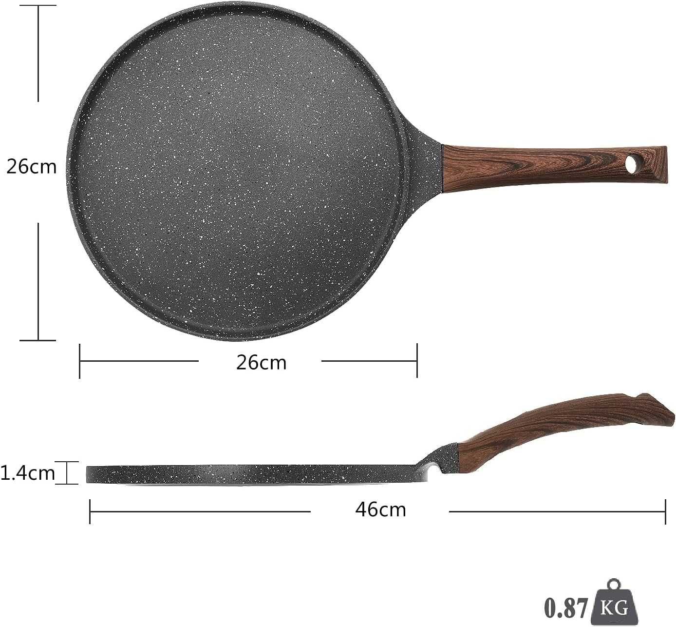 Тиган за палачинки и омлет SENSARTE Non Stick Crepe Pan