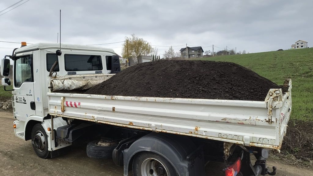 Comercializam Pamant negru de padure  ciuruit,balast,nisip,sort