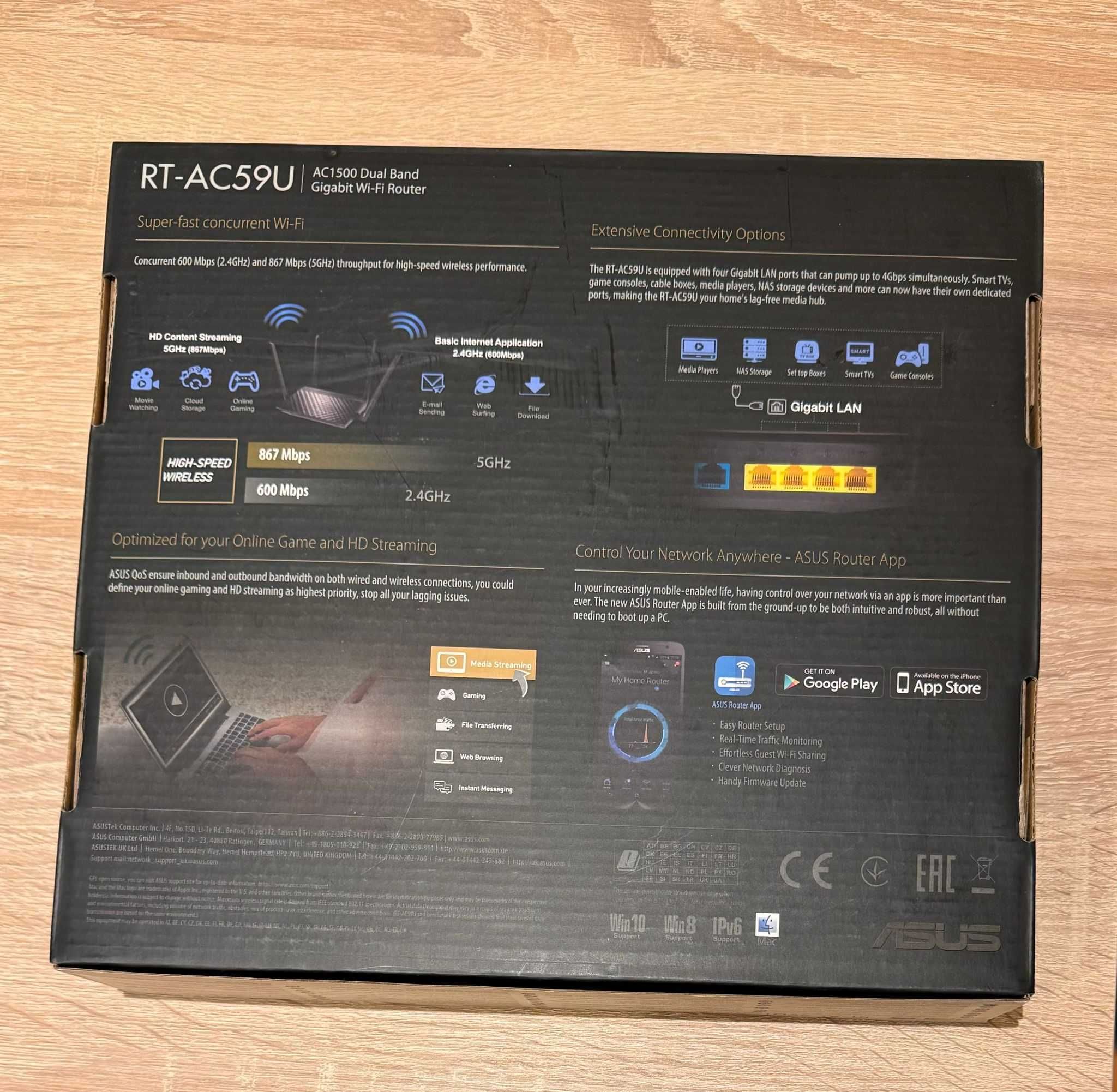 Router Wi-Fi ASUS RT-AC59U, AC1500, Dual-Band, 4 antene