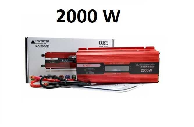 Инвертор UKC захранване 12 волта с дисплей 500/1000/2000 вата