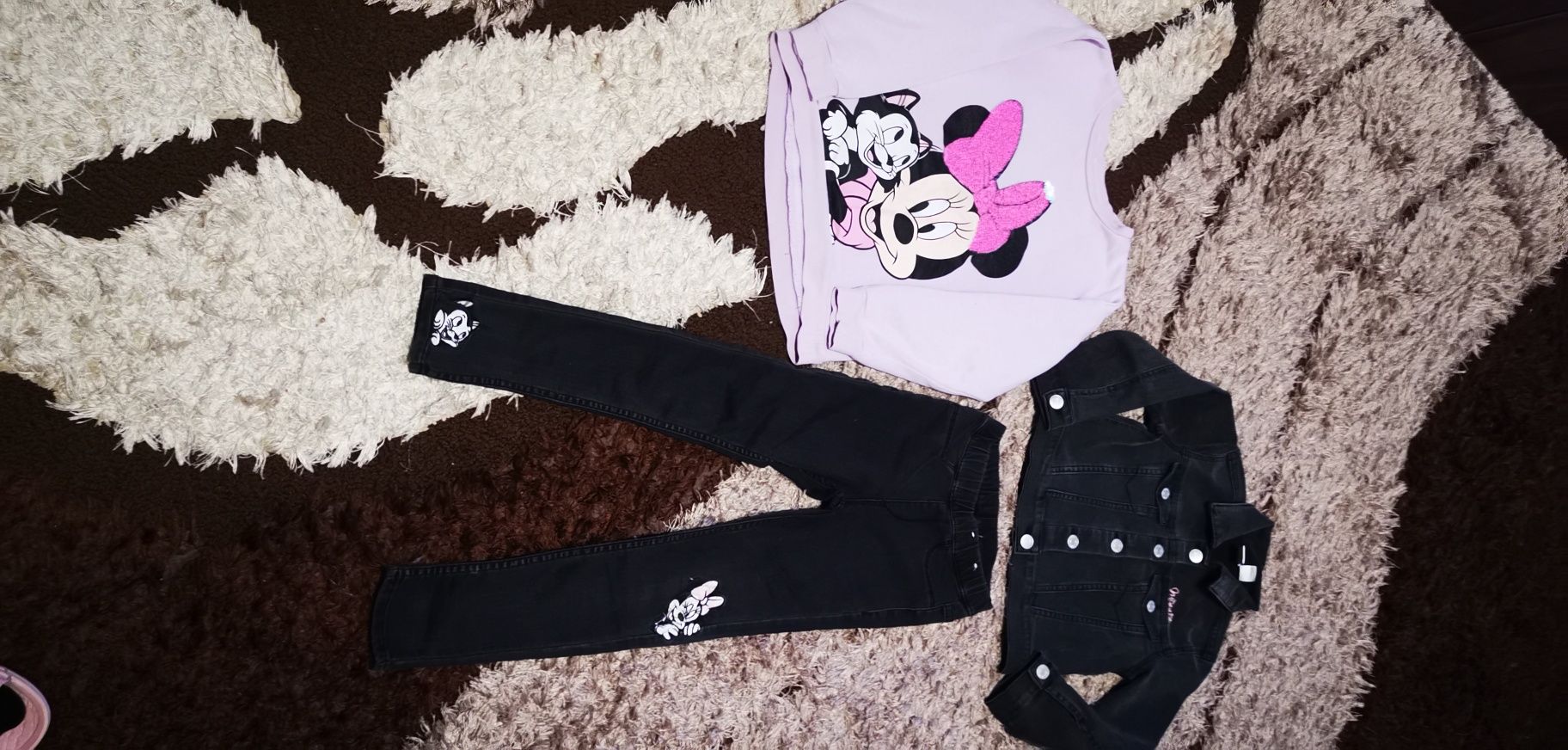 Costum Blugi fete H&M mărime 5-6 ani! MINNIE! Bluza Cadou!