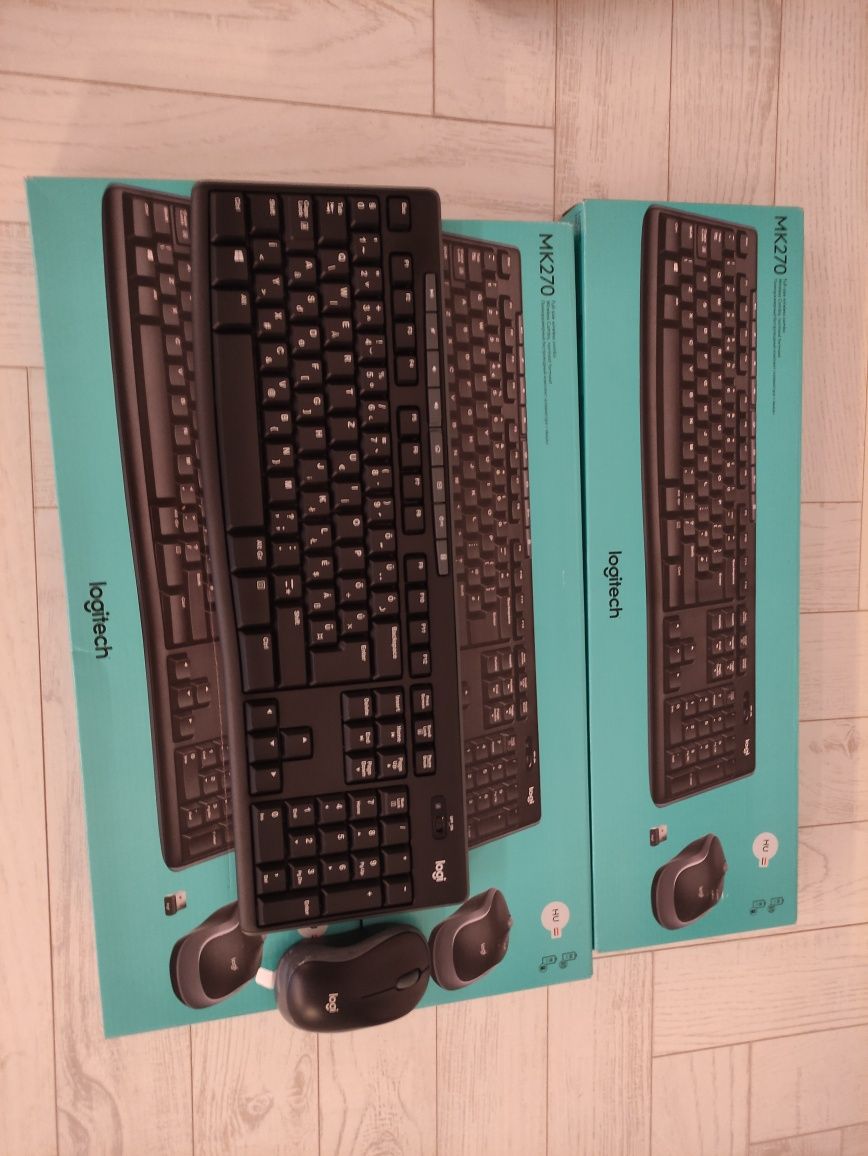 Безжична клавиатура Logitech MK270 с мишка - Унгарска