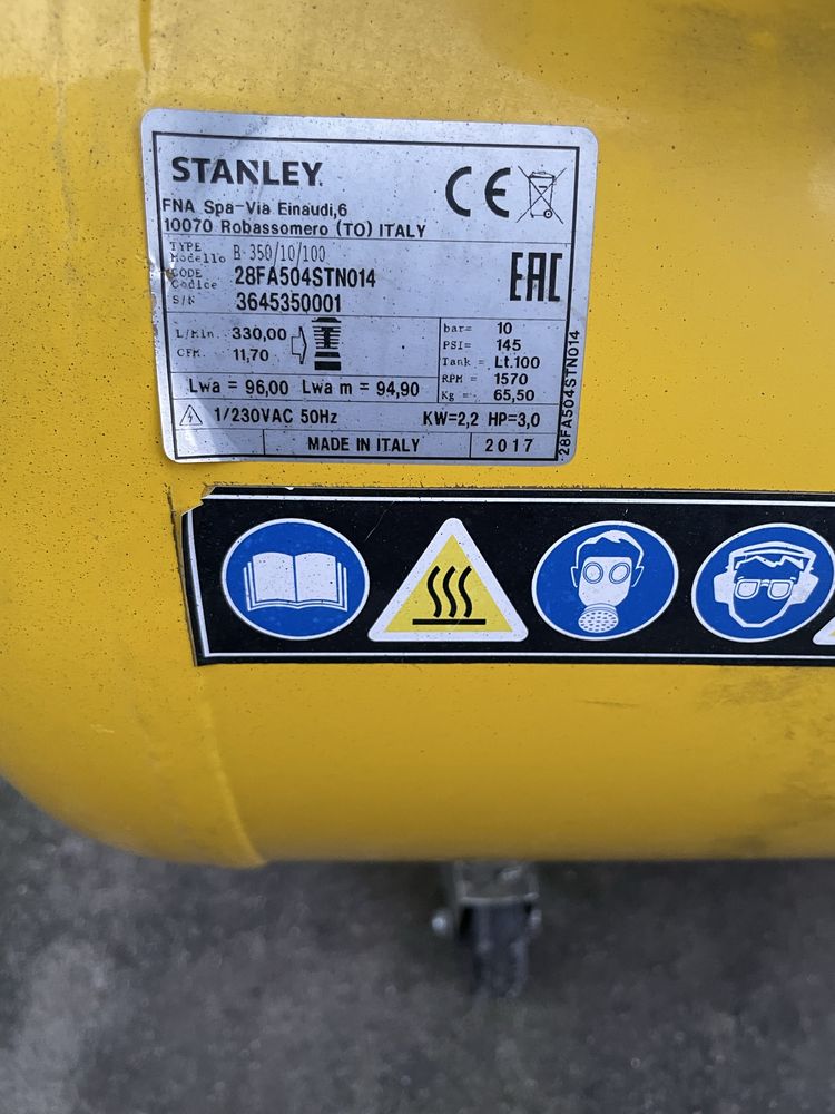Compresor stanley 100L
