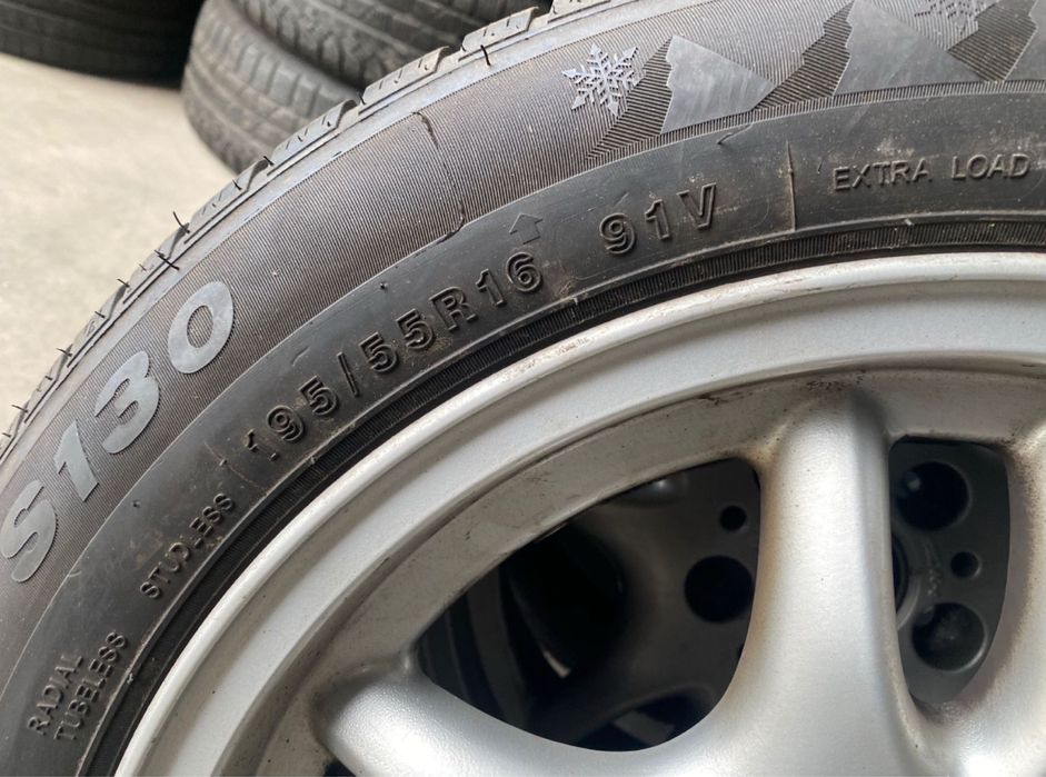 Jante aliaj R16 5x120 BMW cu anvelope M+S 195 55 16