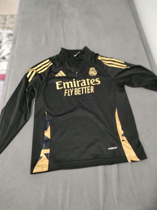 Real madrid тренировочерный полу-замок (оригинал Adidas