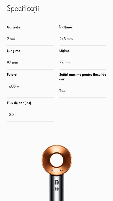 Uscător de păr Dyson Supersonic HD07 NOU si SIGILAT

Este sigilat ș