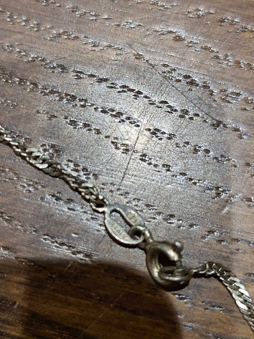 Lant argint vintage 925 Italy, pandantiv chihlimbar natural superb