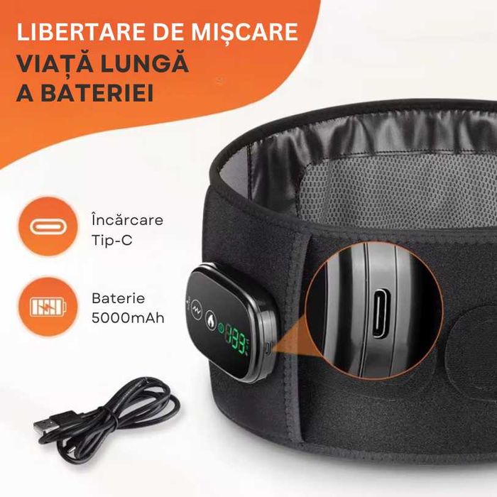 Centura Lombara de Sustinere cu Masaj si Incalzire Infrarosie