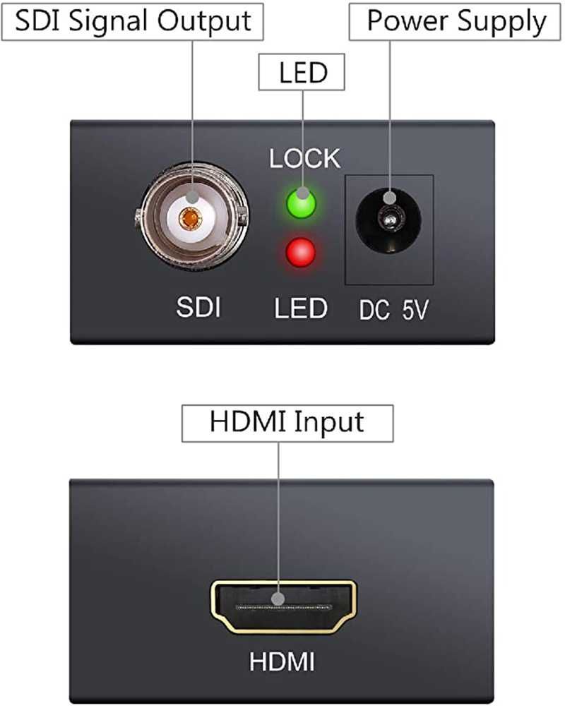 HDMI към SDI видео конвертор HDMI към BNC Converter + Адаптер