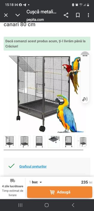 Vand voliera pasari.negociabil