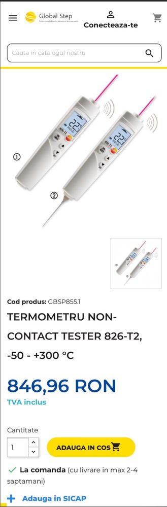 Testo 826-T2 termometru non contact