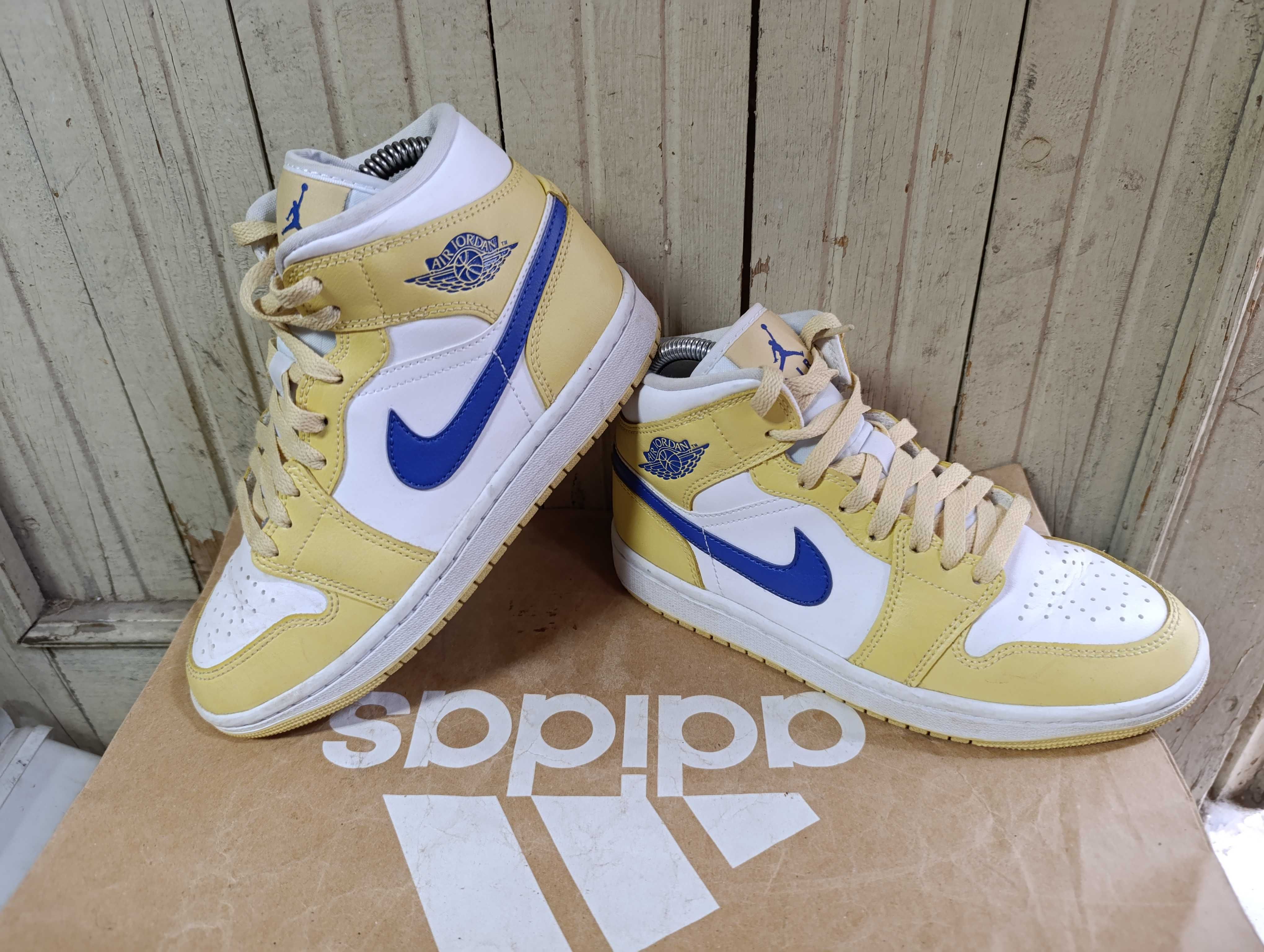Jordan 1 Mid Lemon Wash Lapis''оригинални маратонки 37.5 номер