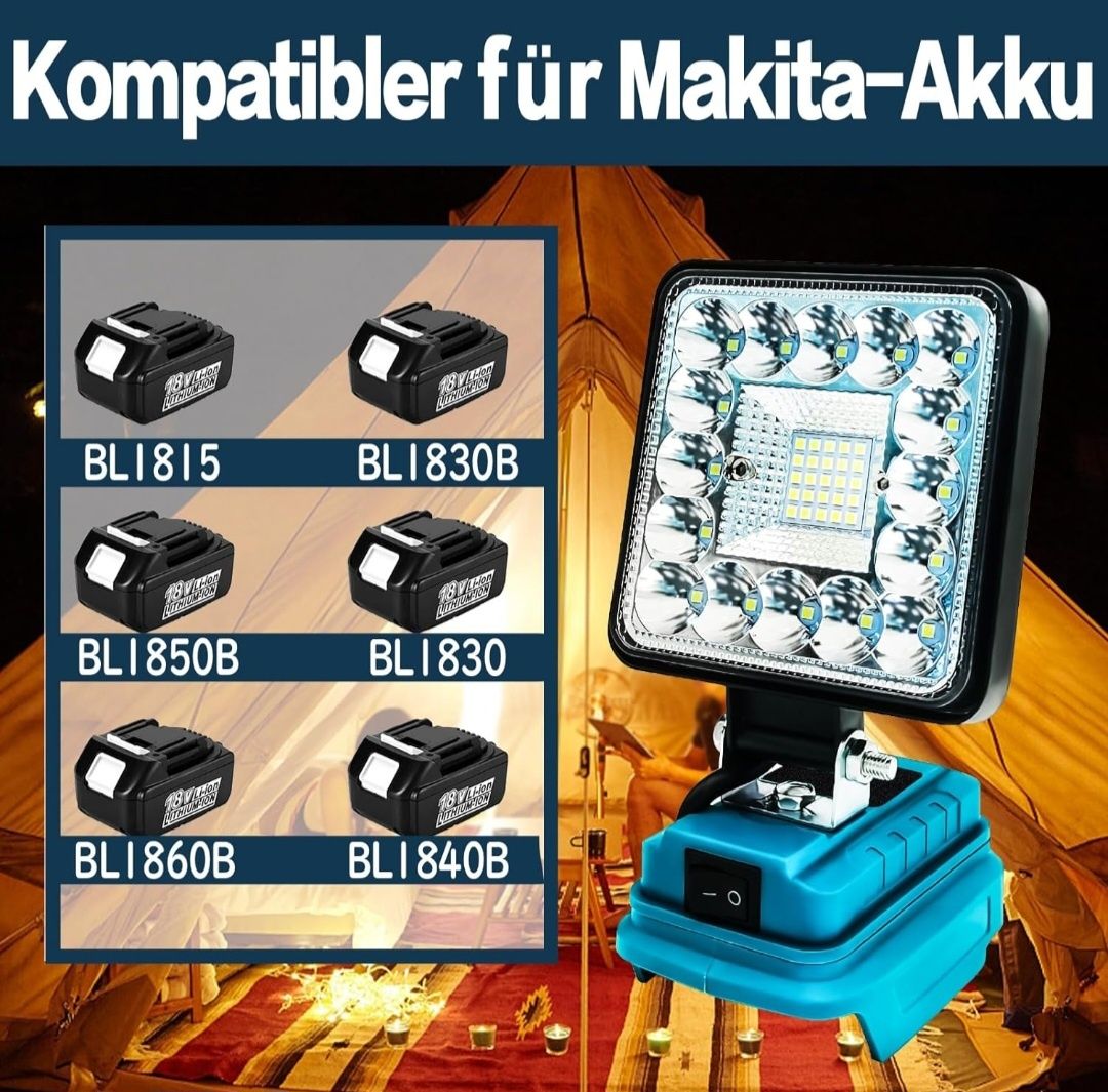 Мощен фенер за батерии Makita 18v(Не е Макита)