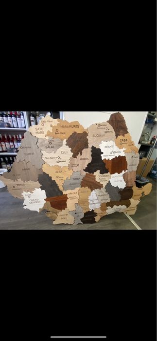 Harta 3D pentru perete