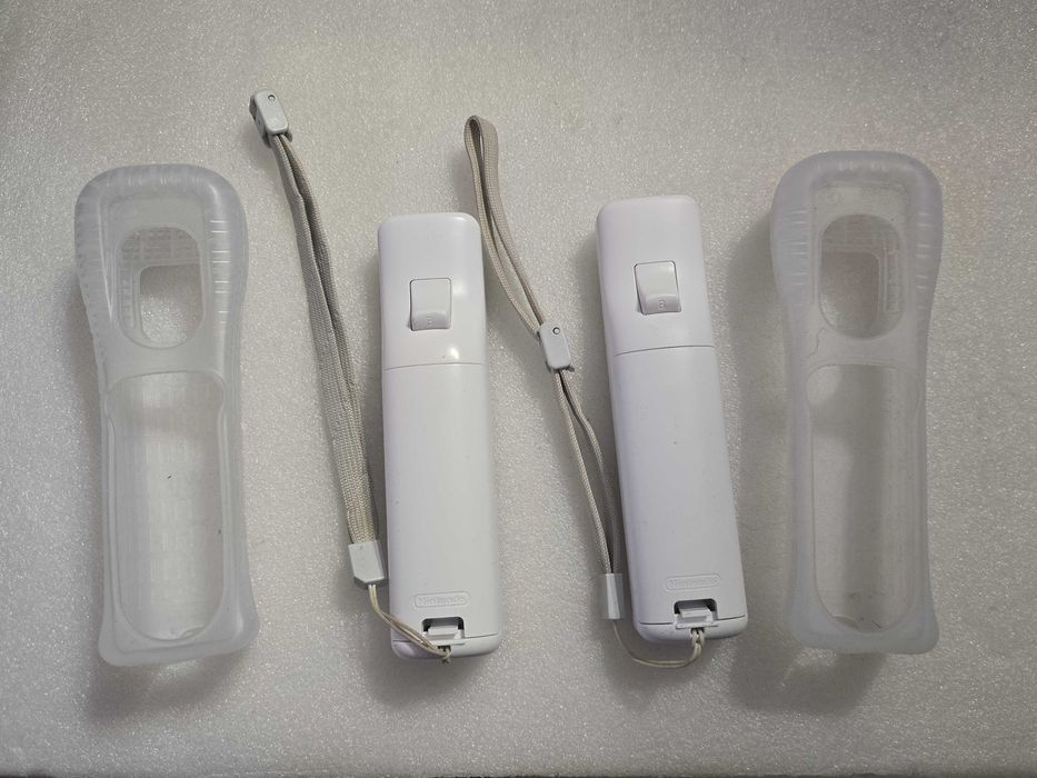 Kit Controller Nintendo Wii Remote Alb RVL-003 huse protectie,  curele