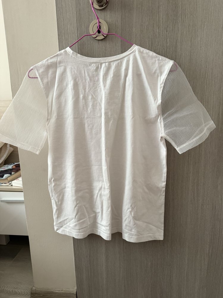 Блузка с камъни и ръкави от органза Zara