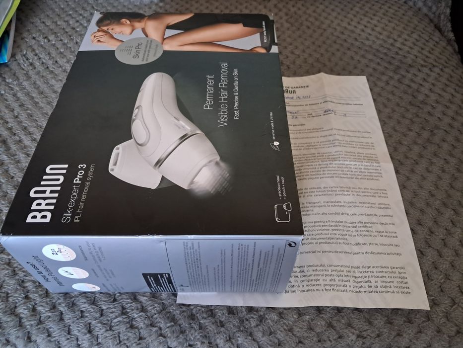 Epilator NOU Garantie 2 ani, IPL Braun Silk-expert PRO 3 PL3121